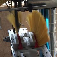 making fan-shaped broom with 180mm filaments
